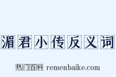 湄君小传反义词是什么意思的图片